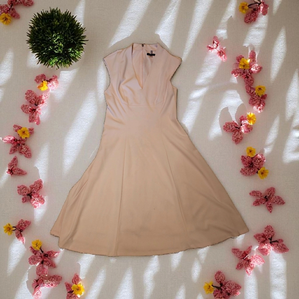 Tommy Hilfiger Elegant Pink Cream Sleeveless Dress